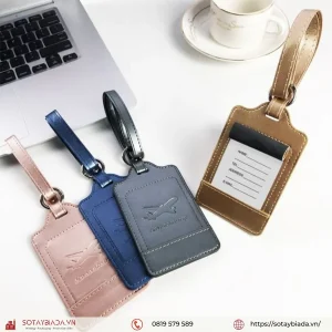Tag Gắn Vali Da PU Cao Cấp Ép Chìm Logo - THL 109