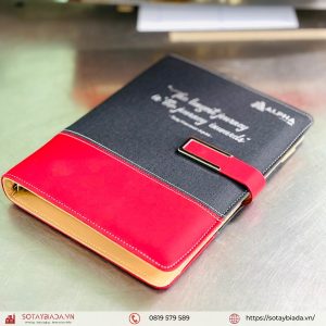 Sổ Da Pu Gáy Còng Cao Cấp Size A5